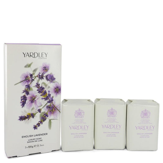 English Lavender by Yardley London 3 x 3.5 oz Soap 3.5 oz for Women - Fragrance Spice
