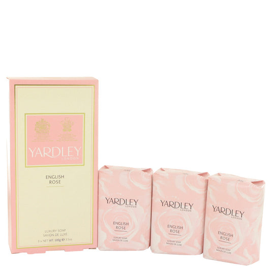 English Rose Yardley by Yardley London 3 x 3.5 oz  Luxury Soap 3.5 oz for Women - Fragrance Spice