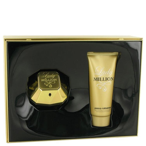 Lady Million by Paco Rabanne Gift Set -- 2.7 oz Eau De Parfum Spray + 3.4 oz Body Lotion for Women