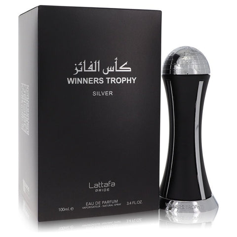 Lattafa Pride Winners Trophy Silver by Lattafa Eau De Parfum Spray 3.4 oz for Men