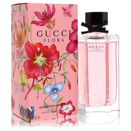 Flora Gorgeous Gardenia by Gucci Eau De Parfum Spray 3.4 oz for Women - Fragrance Spice