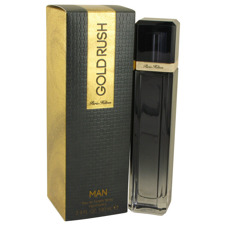 Gold Rush by Paris Hilton Eau De Toilette Spray 3.4 oz for Men - Fragrance Spice