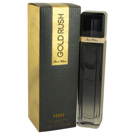 Gold Rush by Paris Hilton Eau De Toilette Spray 3.4 oz for Men - Fragrance Spice