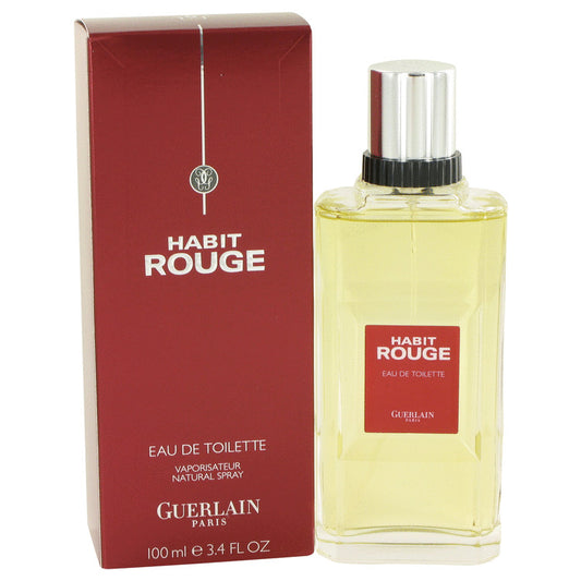 HABIT ROUGE by Guerlain Cologne - Eau De Toilette Spray 3.4 oz for Men - Fragrance Spice
