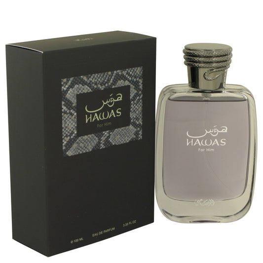 Hawas by Rasasi Eau De Parfum Spray 3.33 oz for Men - Fragrance Spice