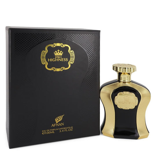 Her Highness Black by Afnan Eau De Parfum Spray 3.4 oz for Women - Fragrance Spice