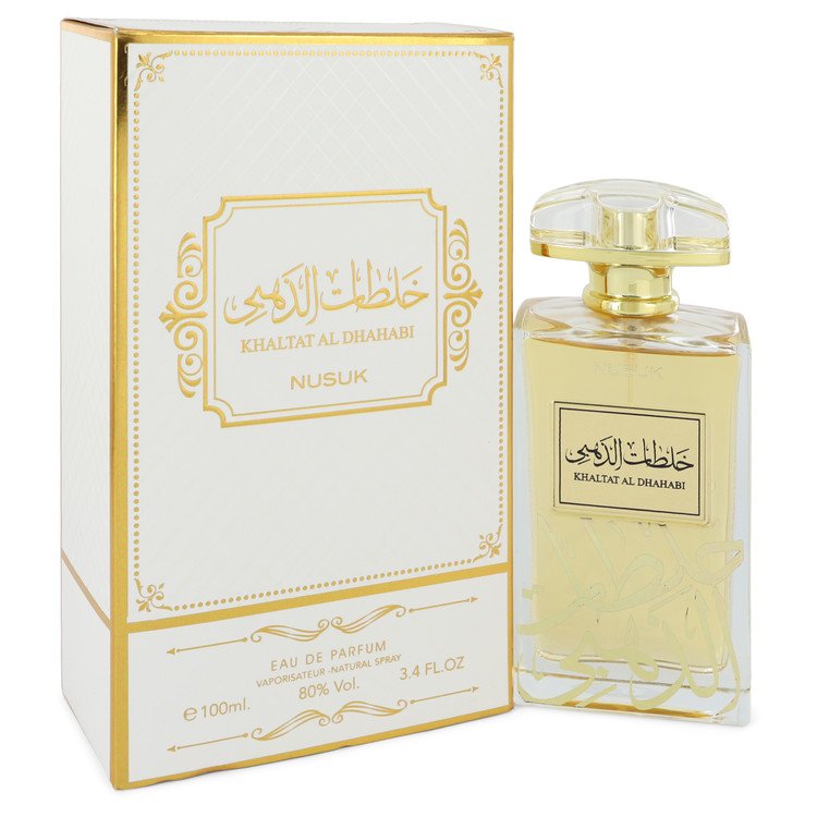 Khaltat Al Dhahabi by Nusuk Eau De Parfum Spray (Unisex) 3.4 oz for Men - Fragrance Spice