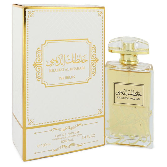 Khaltat Al Dhahabi by Nusuk Eau De Parfum Spray (Unisex) 3.4 oz for Men - Fragrance Spice