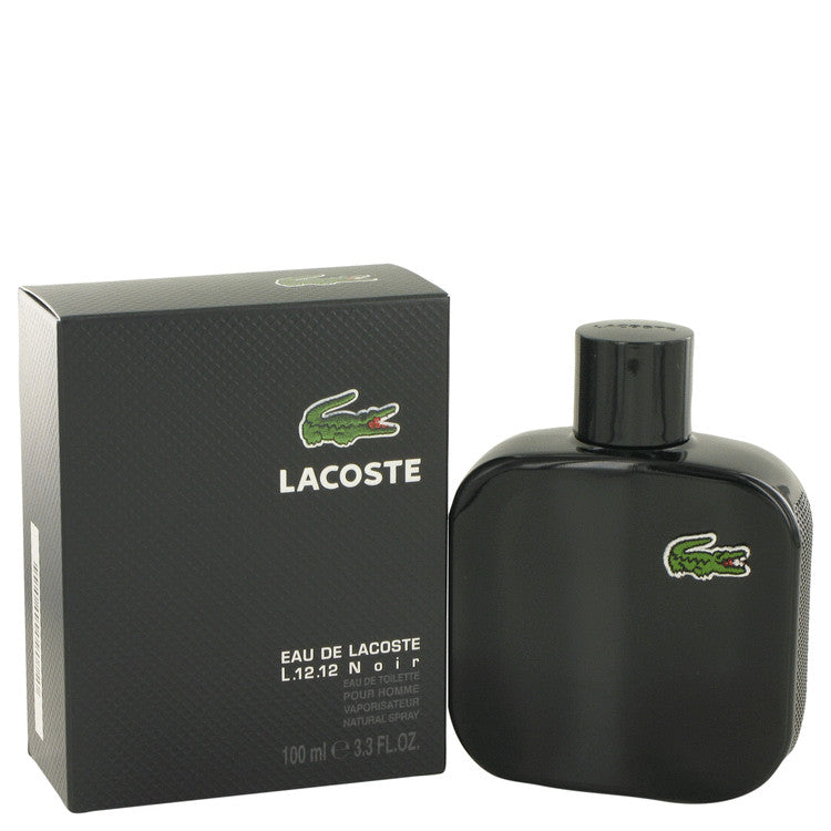 Lacoste Eau De Lacoste L.12.12 Noir by Lacoste Eau De Toilette Spray 3.4 oz for Men - Fragrance Spice