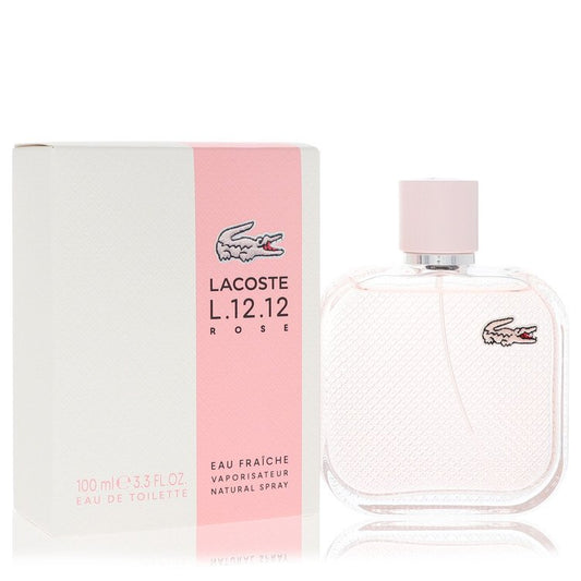 Lacoste Eau De Lacoste L.12.12 Rose Eau Fraiche by Lacoste Eau De Toilette Spray 3.3 oz for Women - Fragrance Spice