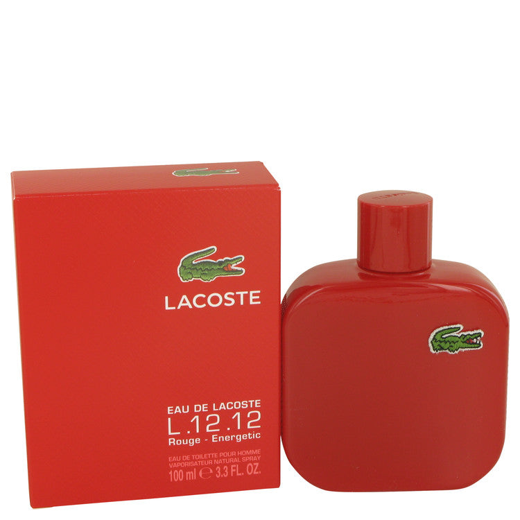 Lacoste Eau De Lacoste L.12.12 Rouge by Lacoste Eau De Toilette Spray 3.3 oz for Men - Fragrance Spice