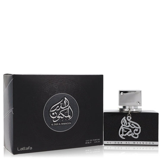 Lattafa Al Dur Al Maknoon Silver by Lattafa Eau De Parfum Spray (Unisex) 3.4 oz for Men - Fragrance Spice