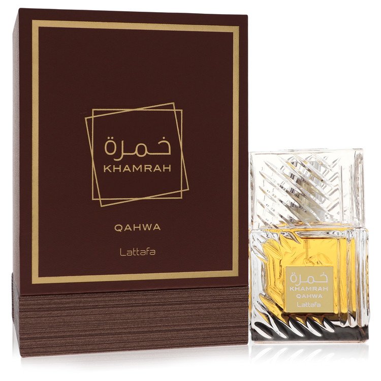 Lattafa Khamrah Qahwa by Lattafa Eau De Parfum Spray (Unisex) 3.4 oz for Men - Fragrance Spice