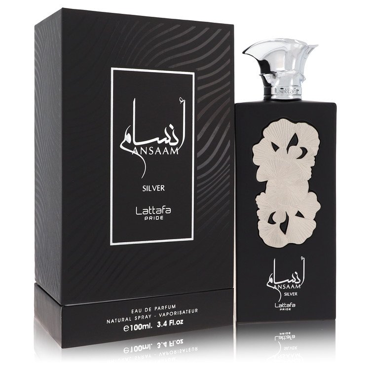Lattafa Pride Ansaam Silver by Lattafa Eau De Parfum Spray (Unisex) 3.4 oz for Women - Fragrance Spice