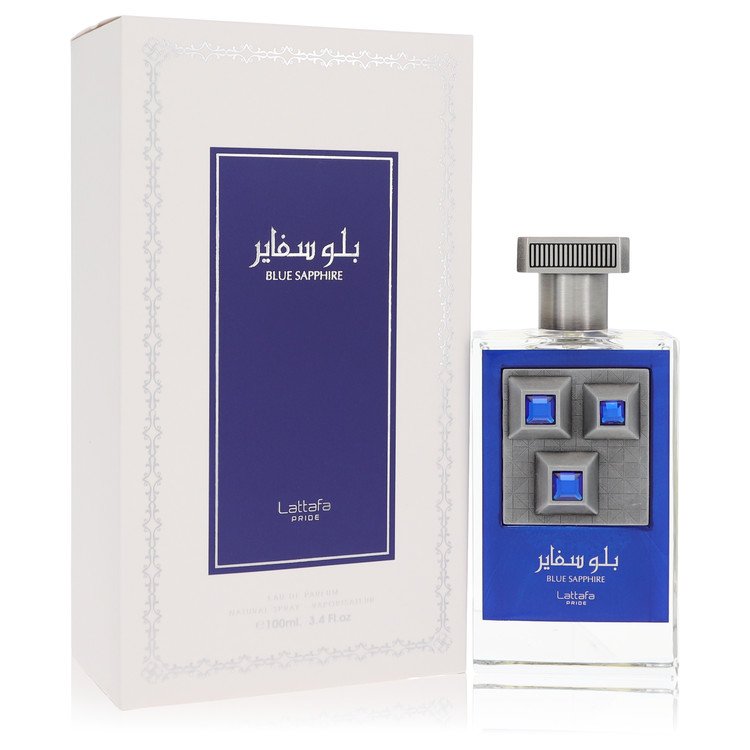 Lattafa Pride Blue Sapphire by Lattafa Eau De Parfum Spray (Unisex) 3.4 oz for Men - Fragrance Spice