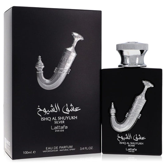 Lattafa Pride Ishq Al Shuyukh Silver by Lattafa Eau De Parfum Spray (Unisex) 3.4 oz for Men - Fragrance Spice