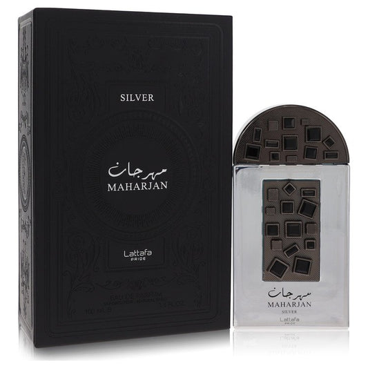 Lattafa Pride Maharjan Silver by Lattafa Eau De Parfum Spray (Unisex) 3.4 oz for Men - Fragrance Spice