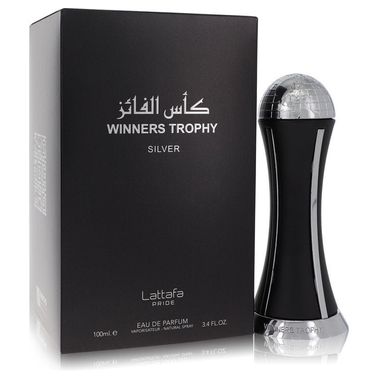 Lattafa Pride Winners Trophy Silver by Lattafa Eau De Parfum Spray 3.4 oz for Men - Fragrance Spice