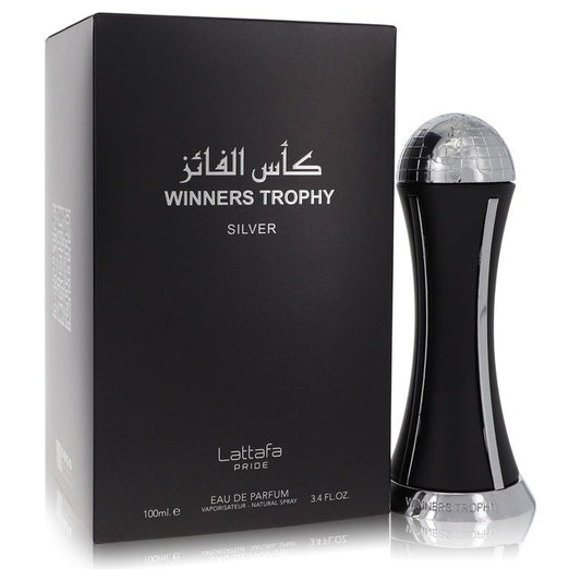 Lattafa Pride Winners Trophy Silver by Lattafa Eau De Parfum Spray 3.4 oz for Men - Fragrance Spice