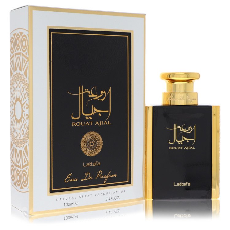 Lattafa Rouat Ajial by Lattafa Eau De Parfum Spray (Unisex) 3.4 oz for Women - Fragrance Spice