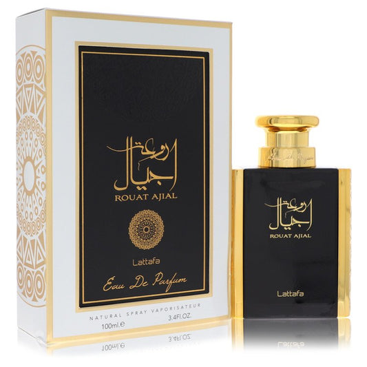 Lattafa Rouat Ajial by Lattafa Eau De Parfum Spray (Unisex) 3.4 oz for Women - Fragrance Spice
