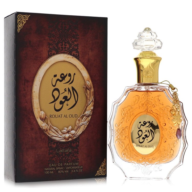 Lattafa Rouat Al Oud by Lattafa Eau De Parfum Spray (Unisex) 3.4 oz for Men - Fragrance Spice