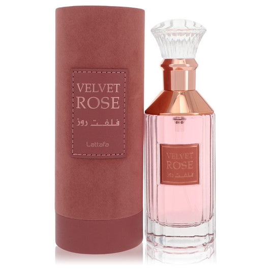 Lattafa Velvet Rose by Lattafa Eau De Parfum Spray (Unisex) 3.4 oz for Women - Fragrance Spice