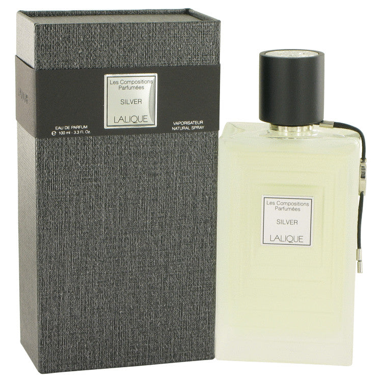 Les Compositions Parfumees Silver by Lalique Eau De Parfum Spray 3.3 oz for Women - Fragrance Spice
