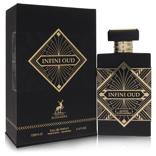 Maison Alhambra Infini Oud by Maison Alhambra Eau De Parfum Spray (Unisex) 3.4 oz for Men - Fragrance Spice