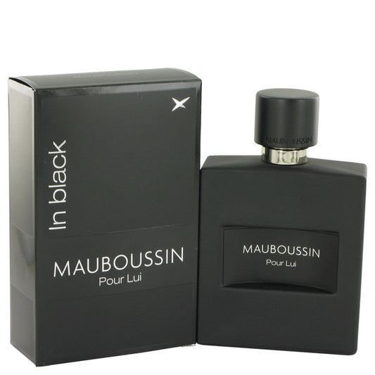 Mauboussin Pour Lui In Black by Mauboussin Eau De Parfum Spray 3.4 oz for Men - Fragrance Spice