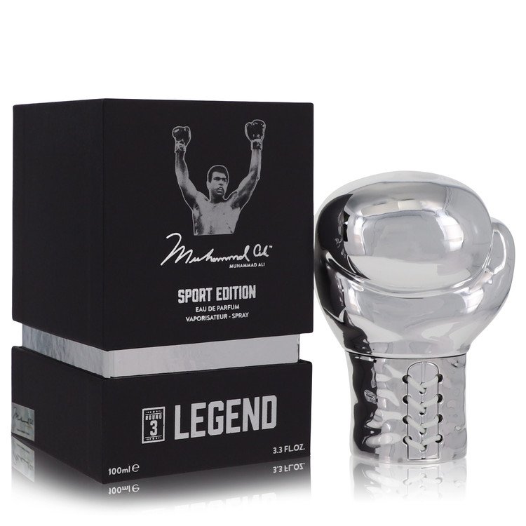 Muhammad Ali Legend Round 3 by Muhammad Ali Eau De Parfum Spray (Sport Edition) 3.3 oz for Men - Fragrance Spice