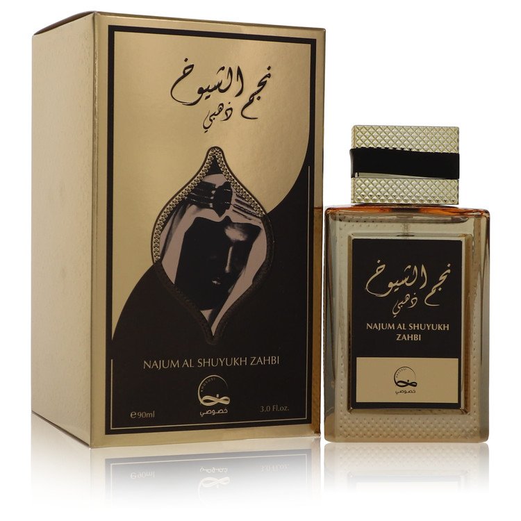 Najum Al Shuyukh Zahbi by Khususi Eau De Parfum Spray 3 oz for Men - Fragrance Spice