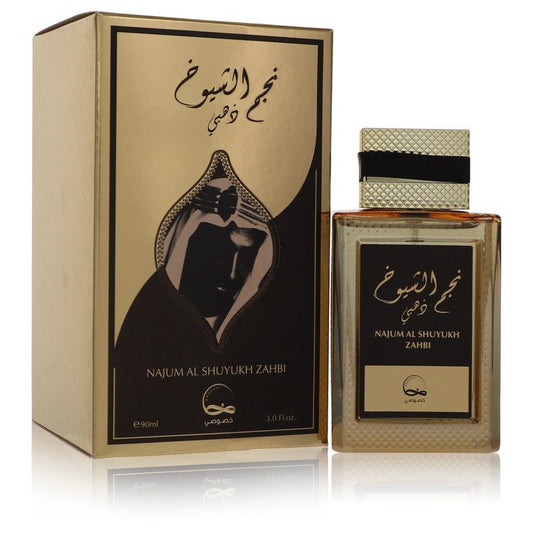 Najum Al Shuyukh Zahbi by Khususi Eau De Parfum Spray 3 oz for Men - Fragrance Spice