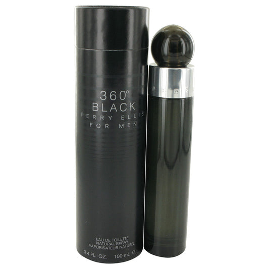 Perry Ellis 360 Black by Perry Ellis Eau De Toilette Spray 3.4 oz for Men - Fragrance Spice
