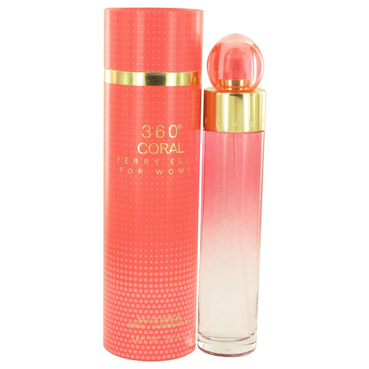 Perry Ellis 360 Coral by Perry Ellis Gift Set -- 3.4 oz Eau de Parfum Spray + .25 oz Mini EDP Spray + 3 oz Shower Gel for Women - Fragrance Spice