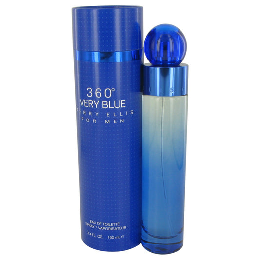 Perry Ellis 360 Very Blue by Perry Ellis Eau De Toilette Spray 3.4 oz for Men - Fragrance Spice