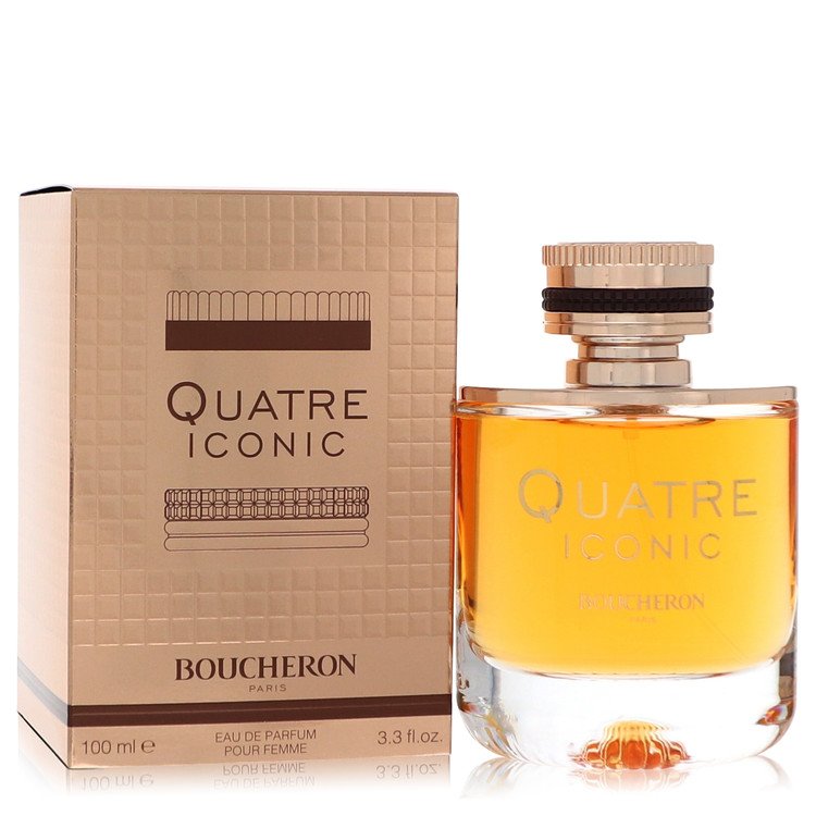 Quatre Iconic by Boucheron Eau De Parfum Spray 3.3 oz for Women - Fragrance Spice