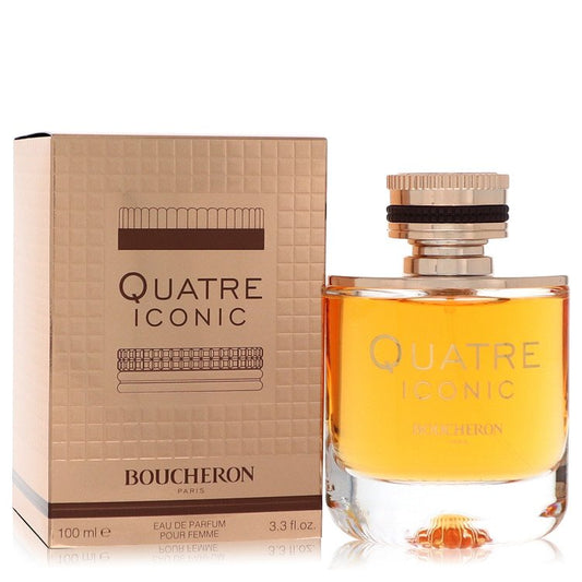 Quatre Iconic by Boucheron Eau De Parfum Spray 3.3 oz for Women - Fragrance Spice