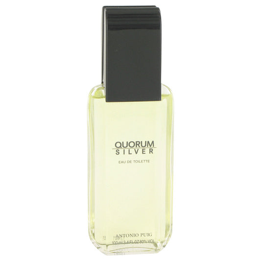 Quorum Silver by Puig Eau De Toilette Spray (Tester) 3.4 oz for Men - Fragrance Spice