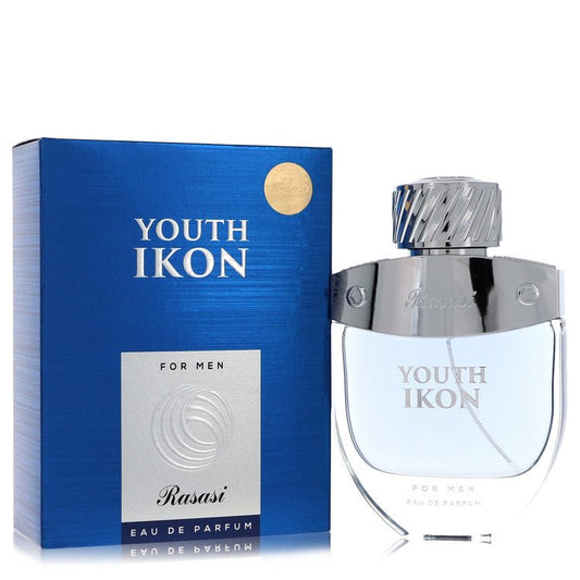 Rasasi Youth Ikon by Rasasi Eau De Parfum Spray 3.3 oz for Men - Fragrance Spice