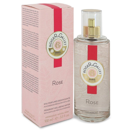 Roger & Gallet Rose by Roger & Gallet Fragrant Wellbeing Water Spray 3.3 oz for Women - Fragrance Spice