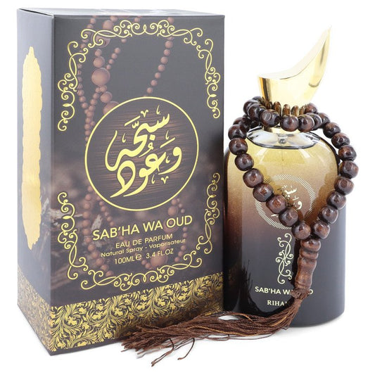 Sabha Wa Oud by Rihanah Eau De Parfum Spray (Unisex) 3.4 oz for Men - Fragrance Spice