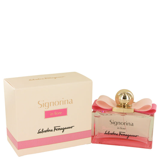 Signorina In Fiore by Salvatore Ferragamo Eau De Toilette Spray 3.4 oz for Women - Fragrance Spice