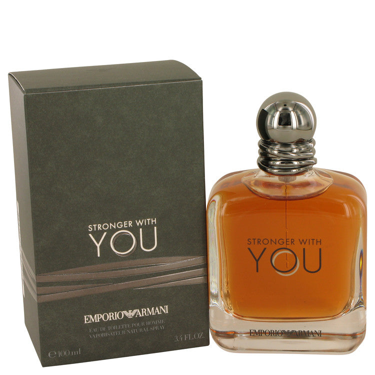 Stronger With You by Giorgio Armani Eau De Toilette Spray 3.4 oz for Men - Fragrance Spice