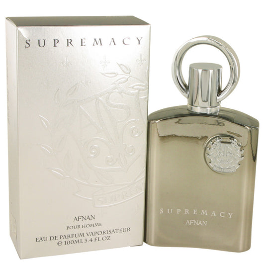 Supremacy Silver by Afnan Eau De Parfum Spray 3.4 oz for Men - Fragrance Spice