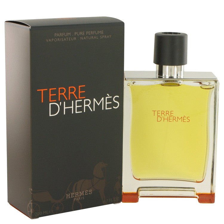 Terre D'Hermes by Hermes Pure Perfume Spray 6.7 oz for Men - Fragrance Spice