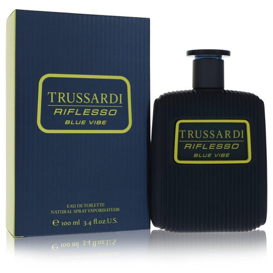 Trussardi Riflesso Blue Vibe by Trussardi Eau De Toilette Spray 3.4 oz for Men - Fragrance Spice