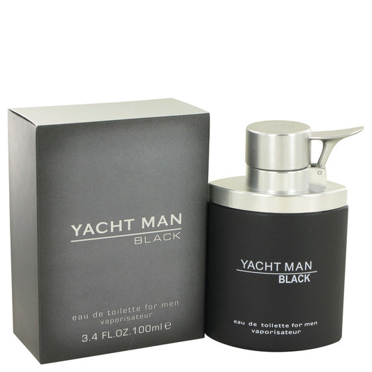Yacht Man Black by Myrurgia Eau De Toilette Spray 3.4 oz for Men - Fragrance Spice