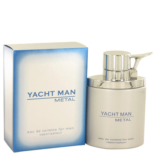 Yacht Man Metal by Myrurgia Eau De Toilette Spray 3.4 oz for Men - Fragrance Spice