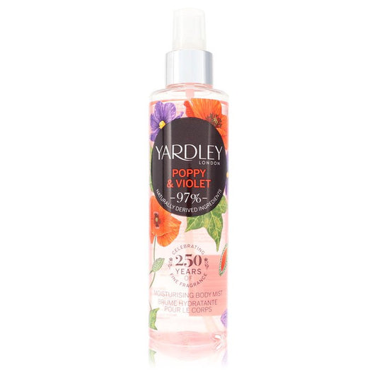 Yardley Poppy & Violet by Yardley London Body Mist 6.8 oz for Women - Fragrance Spice